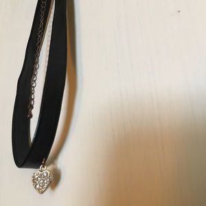 Black Vegan Leather Choker Necklace